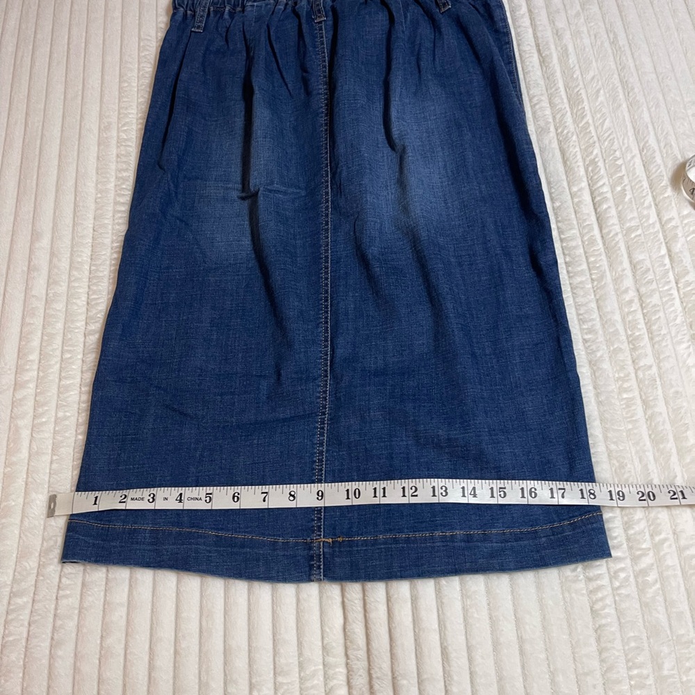 One 5 One | Button-Front | Denim Pencil Skirt - Picture 10 of 12